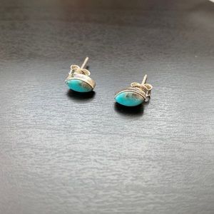 Turquoise stud earrings